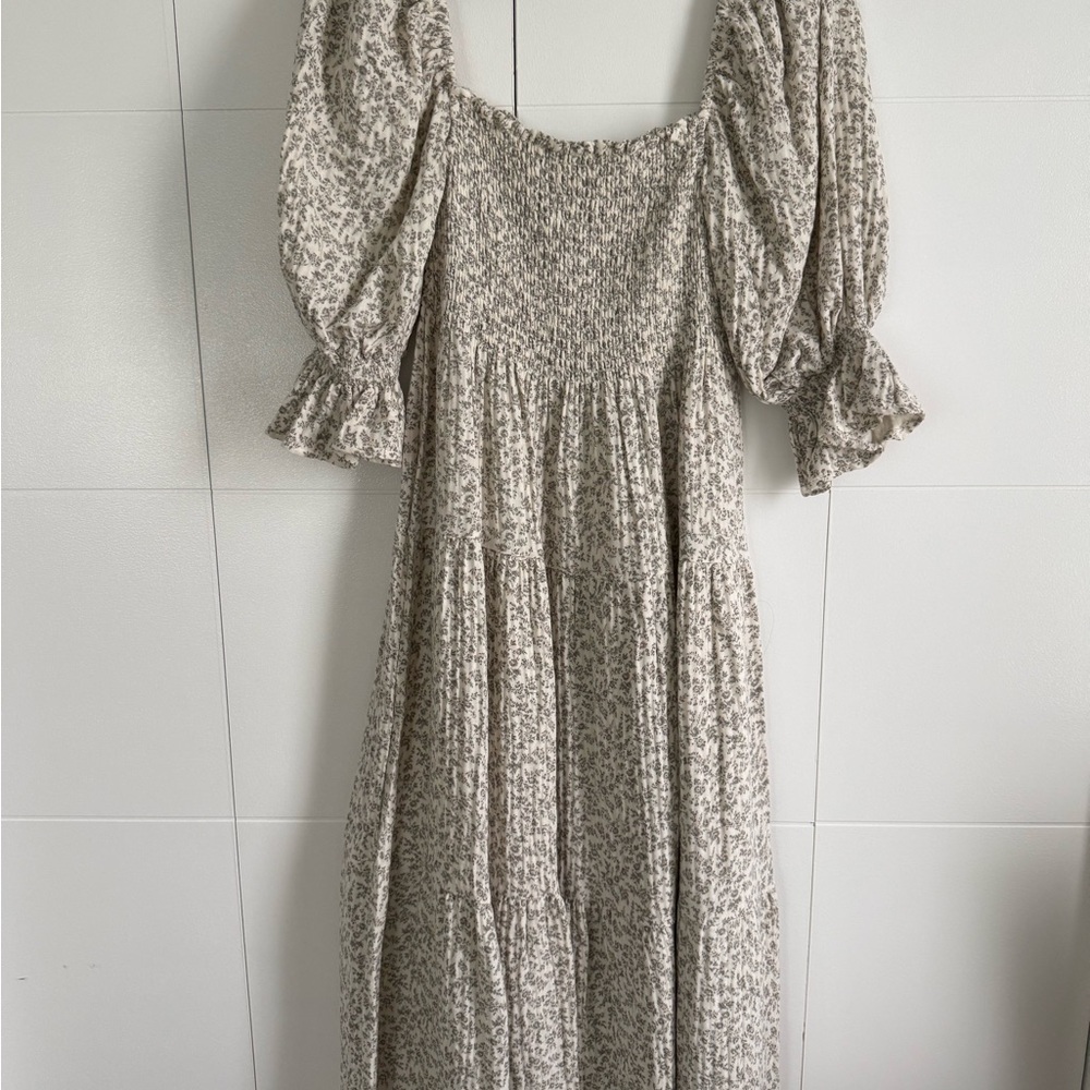 Elegant Long Sleeve Floral Dress